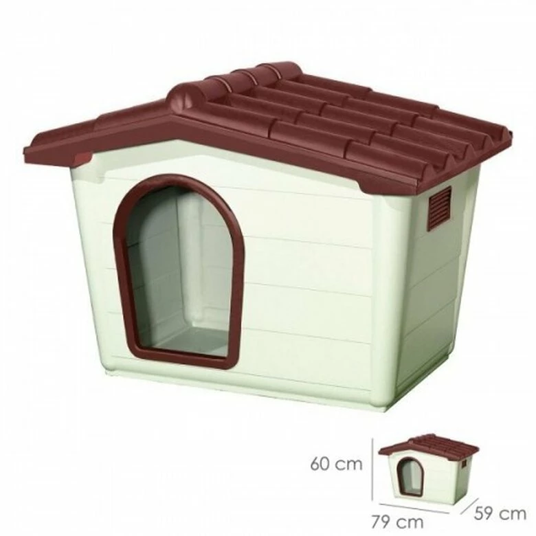 Caseta Para Perro, Color Gris 80 Cm X 56 Cm X 60 Cm 1 Caseta Para Perro, Color Gris 80 Cm X 56 Cm X 60 Cm