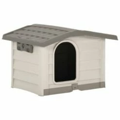 VIDAXL Caseta Para Perros Color Beige 89 Cm X 75 Cm X 62 Cm