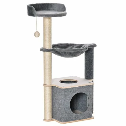 PawHut Centro De Actividades Para Gatos Color Gris 48 Cm X 34 Cm X 95 Cm 1 PawHut Centro De Actividades Para Gatos Color Gris 48 Cm X 34 Cm X 95 Cm