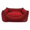 Confort Pet Cama Florida Impermeable Rojo Para Mascotas 90 Cm X 60 Cm