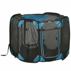 PawHut Parque Plegable Para Perros Y Gatos De 8 Paneles Parque De Juego Para Mascotas Con Bolsa De Transporte Recinto Portátil Para Conejos Conejillos De Indias Ø154x76 Cm Azul 154 Cm X 154 Cm X 76 Cm -Tienda barata Tiendanimal de074849ee4b4e8f90c9eea3e6478ecd 2