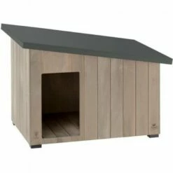 Ferplast Argo Caseta De Madera Gris Para Perros 52 Cm X 69 Cm X 54 Cm
