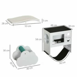 PawHut Estantes Para Gatos De Pared De 3 Piezas Muebles De Pared Para Gatos Centro De Actividades Para Gatitos Con Caseta Plataformas Hamaca Poste De Sisal Y Cojines Suaves Blanco 48 Cm X 30 Cm X 58 Cm -Tienda barata Tiendanimal ffec0acc2f8d401fb7de83c818e8e652