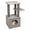 Flamingo Elias árbol Rascador 3 Postes Gris Para Gatos 57 Cm X 40 Cm X 84 Cm