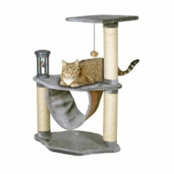 Flamingo Kairo Rascador De 3 Alturas Gris Para Gatos 62 X 37 X 86 Cm