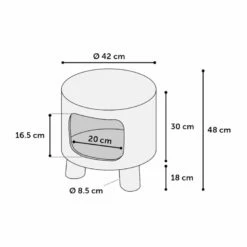 Flamingo Omar Cueva Taburete Marrón Para Gatos 42 X 42 X 48 Cm -Tienda barata Tiendanimal flamingo taburete omar gatos FLA560815 3