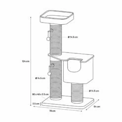 Flamingo Viola Árbol Rascador Con Cueva Para Gatos 78 X 54 X 124 Cm -Tienda barata Tiendanimal flamingo viola arbol rascador FLA561306 3