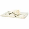 HuggleHounds Cama Lana Blanca Para Mascotas 137 Cm X 93 Cm X 7,5 Cm