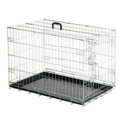 Jaula De Exposición Para Perros Con Bandeja Color Metal 48 Cm X 76,5 Cm X 55,5 Cm