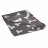 Flamingo Manta Gris Con Estampado De Huesos Para Mascotas L
