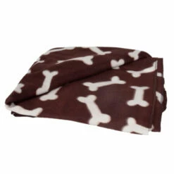 Flamingo Manta Marrón Con Estampado De Huesos Para Mascotas L