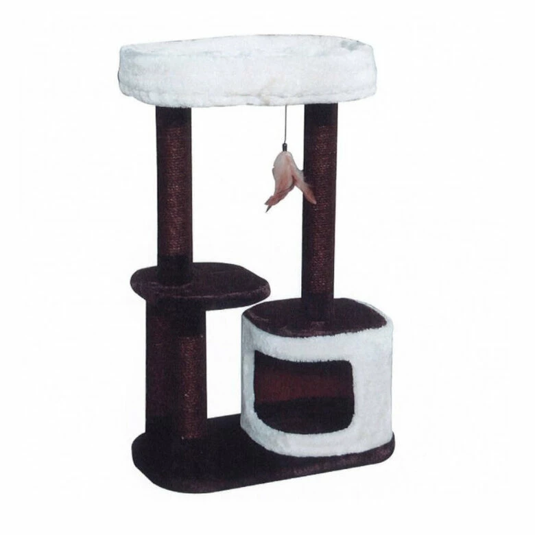 Nayeco Doret Rascador Con Cueva Para Gatos 50x40x90cm 1 Nayeco Doret Rascador Con Cueva Para Gatos 50x40x90cm