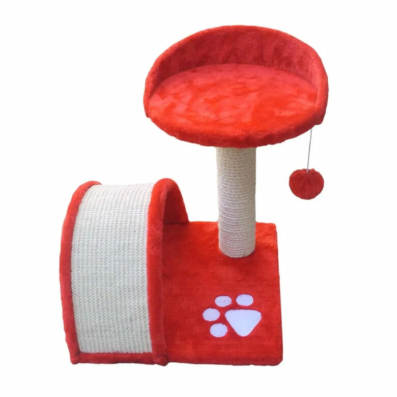 Nayeco Savanna Mountain Rascador Rojo Con Arco Para Gatos 36x36x44cm 1 Nayeco Savanna Mountain Rascador Rojo Con Arco Para Gatos 36x36x44cm