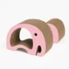 Catit Rascador Zoo 2 En 1 En Forma De Elefante Para Gatos Color Rosa 33 Cm X 23 Cm X 45,5 Cm