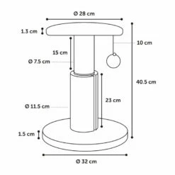 Flamingo Sno Bea Árbol Rascador Crema Para Gatos 32 X 32 X 40.5 Cm 7 Flamingo Sno Bea Árbol Rascador Crema Para Gatos 32 X 32 X 40.5 Cm -Tienda barata Tiendanimal rascador gatos flamingo FLA561100 4