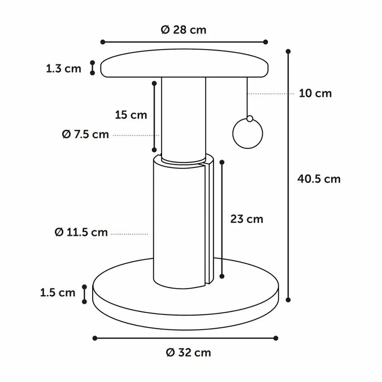 Flamingo Sno Bea Árbol Rascador Crema Para Gatos 32 X 32 X 40.5 Cm 4 Flamingo Sno Bea Árbol Rascador Crema Para Gatos 32 X 32 X 40.5 Cm - Imagen 4
