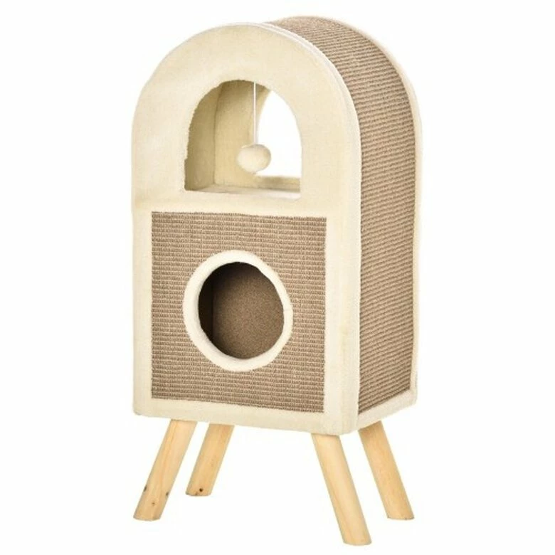 Árbol Rascador Para Gatos Cueva De Sisal PawHut Color Café 40 Cm X 34 Cm X 91 Cm 1 Árbol Rascador Para Gatos Cueva De Sisal PawHut Color Café 40 Cm X 34 Cm X 91 Cm