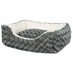 Trixie Kaline Cama Rectangular Gris Y Beige Para Perros 80 Cm X 65 Cm